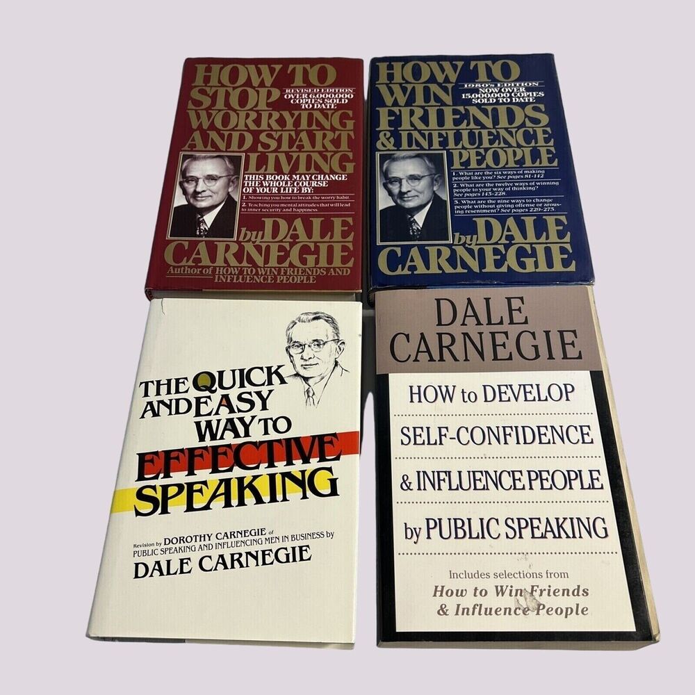 Dale Carnegie Lot  4 Win Friends Effective Speaking Stop Worrying..